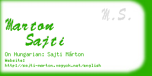 marton sajti business card